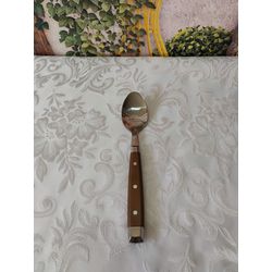 Colher de Sobremesa Cutlery Set cabo Marrom - CoSo... - Nath Crivelaro