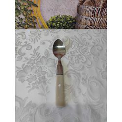 Colher de Sobremesa Gamma com cabo Bege - CoSobVC - Nath Crivelaro