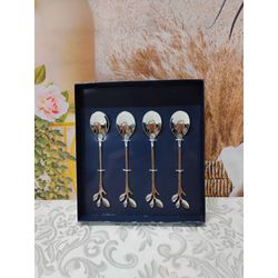 Colher Aço Inox para Chá Leaves Prata (28294) - Co... - Nath Crivelaro