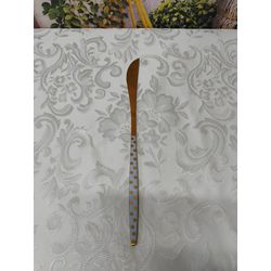 Faca Slim Gamma Dourado com Cabo Branco e Bolas Do... - Nath Crivelaro