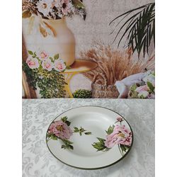 Prato Fundo Peony Rose Acetinado - PFPeonAc - Nath Crivelaro