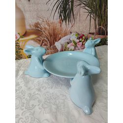 Boleira G com 3 Coelhos Azul BB 2511 - 2511 - Nath Crivelaro