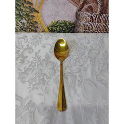 Colher para Mesa de Aço Inox Positano Dourado 18 c... - Nath Crivelaro