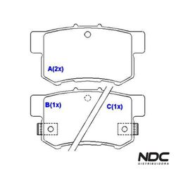 Pastilha Freio Civic 02-01/ New Civic 06/Accord 93... - NDCPECAS