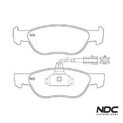 Pastilha Freio Marea 1.6 05/ 1.8 99/Tds 16V - 3477 - NDCPECAS