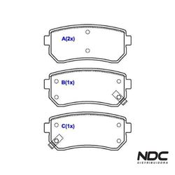 N47645SYL - SYL3273 PASTILHA FREIO - 41304 - NDCPECAS