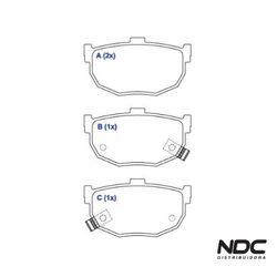 Pastilha Freio Cerato 1.6 16V Aut./Mec.-2.0 16V Au... - NDCPECAS