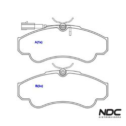 Pastilha Freio Ducato Aro 16 C/ Sensor E C/ Mola 0... - NDCPECAS