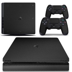 Skin Proteção Fibra preta Ps4 slim - ps4-slim-fib... - NERDBRASIL ADESIVOS