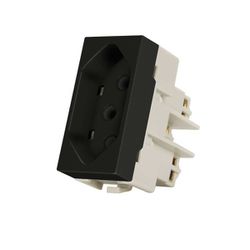 Modulo Tomada 2p+T Linha Sleek Ebony Margirius - ... - Alfa Materiais Elétricos