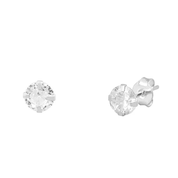 BRINCO REDONDO ZIRCONIA 4MM - New prata e cia