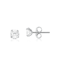 BRINCO ZIRCONIA REDONDO 8MM - New prata e cia