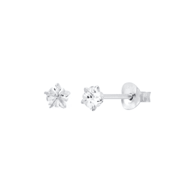 BRINCO ZIRCONIA ESTRELA 4MM - New prata e cia