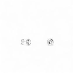 BRINCO ZIRCONIA INGLESA REDONDO 3MM - New prata e cia