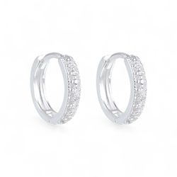 ARGOLA CLICK CRAVEJADA M - New prata e cia