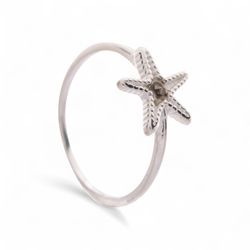 ANEL ESTRELA DO MAR COM MARCASSITA - New prata e cia