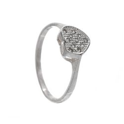 ANEL CORACAO ZIRCONIA PRATA 925 - New prata e cia