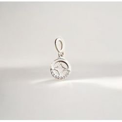 PINGENTE ESTRELA DE 4 PONTAS CRAVEJADO PRATA 925 - New prata e cia