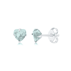 BRINCO ZIRCONIA CORACAO VERDE-AGUA 6MM - New prata e cia