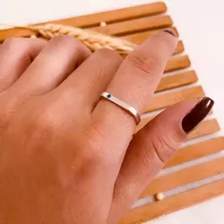 ANEL SINETE PROFISSAO LASER PERSONALIZADO ZIRCONIA - New prata e cia