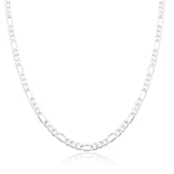CORRENTE PRATA 925 3X1 FLAT 4MM 60CM - New prata e cia