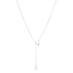 GRAVATINHA PRATA 925 TRIANGULO 70CM - New prata e cia