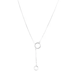 GRAVATINHA PRATA 925 CÍRCULO 70CM - New prata e cia
