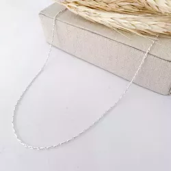 CORRENTE PRATA 925 ELO PORTUGUES GOTA 40CM - New prata e cia