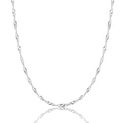 CORRENTE PRATA 925 SINGAPURA 45CM - New prata e cia