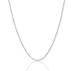 CORRENTE PRATA 925 MINI BOLINHA DIAMANTADA 50CM - New prata e cia