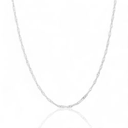 CORRENTE PRATA 925 SINGAPURA 60CM - New prata e cia