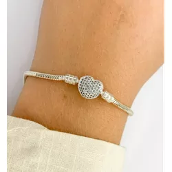 PULSEIRA PRATA 925 BERLOQUE TAMBOR CORACAO CRAVEJA... - New prata e cia