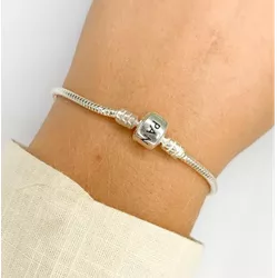 PULSEIRA PRATA 925 BERLOQUE TAMBOR CILINDRO ESCRIT... - New prata e cia