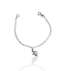 PULSEIRA INFANTIL 1 TARTARUGA PRATA 925 - New prata e cia