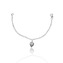 PULSEIRA INFANTIL CORACAO PRATA 925 - New prata e cia