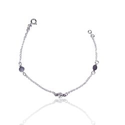 PULSEIRA PLACA REDONDA LISA E ZIRCONIA CRISTAL PRA... - New prata e cia