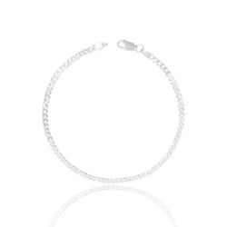 PULSEIRA MASCULINA FLAT GRUMET PRATA 925 - New prata e cia