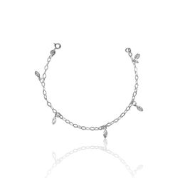 PULSEIRA 5 ZIRCONIA CRISTAL NAVETI PRATA 925 - New prata e cia