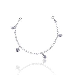 PULSEIRA 4 CORACAO ZIRCONIACRISTAL PRATA 925 - New prata e cia