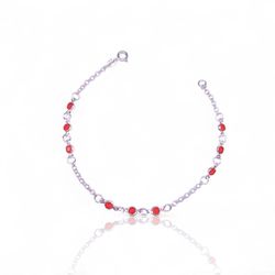 PULSEIRA 9 ZIRCONIA VERMELHA PRATA 925 - New prata e cia