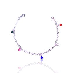 PULSEIRA 5 ZIRCONIA COLORIDO PENDURADA PRATA 925 - New prata e cia