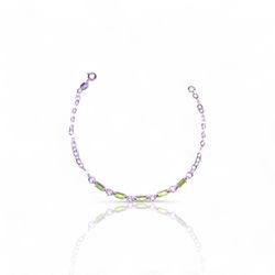 PULSEIRA 4 PINGENTES RETANGULAR VERDE CLARO PRATA ... - New prata e cia