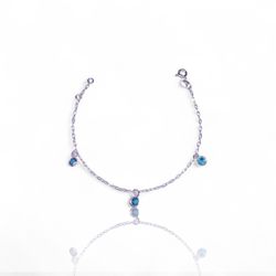 PULSEIRA 3 ZIRCONIA INGLESA VERDE PRATA 925 - New prata e cia