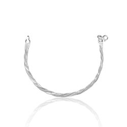 PULSEIRA LACRAIA TORCIDA 3 FIOS PRATA 925 - New prata e cia