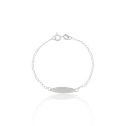 PULSEIRA INFANTIL PLACA LOSANGO PEQUENA PRATA 925 - New prata e cia