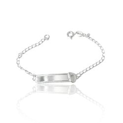 PULSEIRA INFANTIL PLACA PE PRATA 925 - New prata e cia