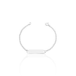 PULSEIRA PLACA RETANGULAR LISA PRATA 925 - New prata e cia