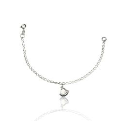 PULSEIRA INFANTIL CONCHA DUPLA FACE PRATA 925 - New prata e cia