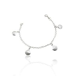 PULSEIRA INFANTIL 4 CONCHA PRATA 925 - New prata e cia