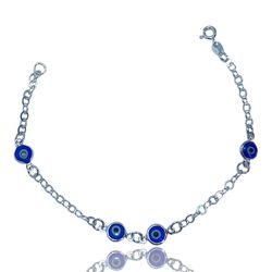 PULSEIRA 4 OLHO GREGO PRATA 925 - New prata e cia